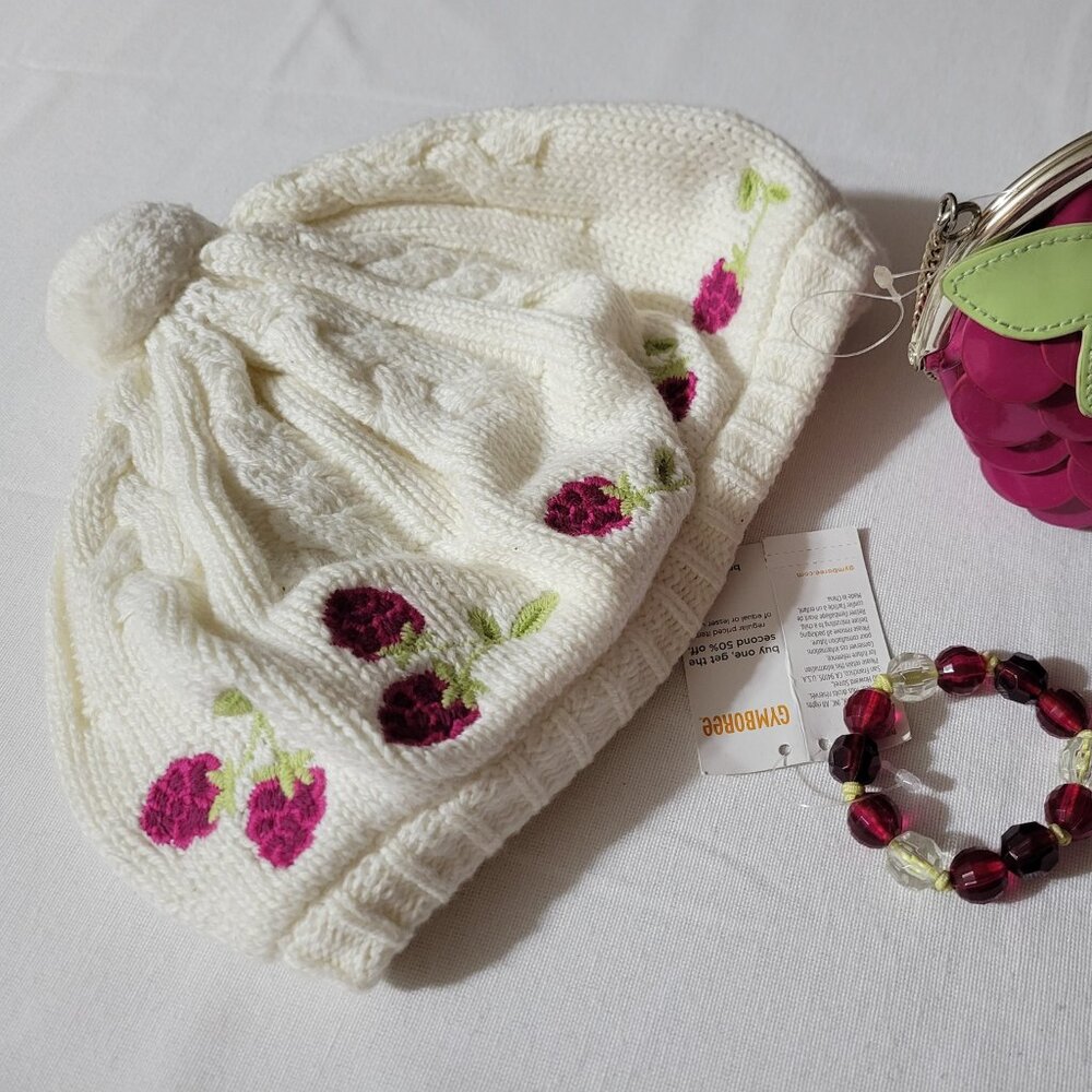 Gymboree Berry Patch size 8 & Up Used hat, NWOT purse & NWT bracelet set.